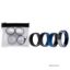 Picture of Silicone Wedding Twin Dome 8mm Ring Set - Grey by ROQ for Men - 4 x 15 mm Ring