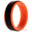 Picture of Silicone Wedding Step Ring - Orange-Black by ROQ for Men - 15 mm Ring
