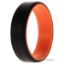 Picture of Silicone Wedding 2Layer Beveled 8mm Ring - Orange-Black by ROQ for Men - 15 mm Ring
