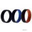 Picture of Silicone Wedding BR Middle Line Ring Set - MultiColor by ROQ for Men - 3 x 14 mm Ring