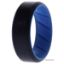 Picture of Silicone Wedding BR 8mm Edge Ring - Light-Blue-Black by ROQ for Men - 11 mm Ring