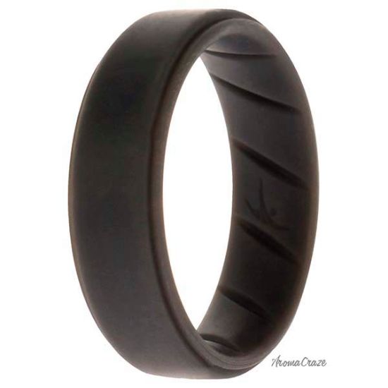 Picture of Silicone Wedding BR Step Ring Set - Basic-Grey by ROQ for Men - 13 mm Ring
