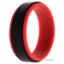 Picture of Silicone Wedding 2Layer Step Ring - Red-Black by ROQ for Men - 13 mm Ring