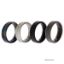 Picture of Silicone Wedding BR 8mm Edge Ring Set - Basic-Black-BlueC by ROQ for Men - 4 x 16 mm Ring