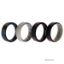 Picture of Silicone Wedding BR 8mm Edge Ring Set - Black-Blue-Camo by ROQ for Men - 4 x 10 mm Ring