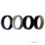 Picture of Silicone Wedding BR 8mm Edge Ring Set - Black-Blue-Camo by ROQ for Men - 4 x 15 mm Ring