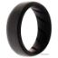 Picture of Silicone Wedding BR Step Ring - Black-Grey by ROQ for Men - 9 mm Ring