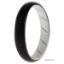 Picture of Silicone Wedding BR Solid Ring - White-Black by ROQ for Women - 11 mm Ring
