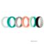 Picture of Silicone Wedding BR Solid Ring Set - Turquoise by ROQ for Women - 6 x 5 mm Ring