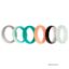 Picture of Silicone Wedding BR Solid Ring Set - Turquoise by ROQ for Women - 6 x 8 mm Ring