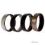 Picture of Silicone Wedding BR 8mm Edge Ring Set - Silver by ROQ for Men - 4 x 15 mm Ring