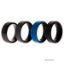 Picture of Silicone Wedding BR Twin 8mm Ring - Blue by ROQ for Men - 4 x 8 mm Ring