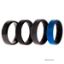 Picture of Silicone Wedding BR Twin 8mm Ring - Blue by ROQ for Men - 4 x 13 mm Ring
