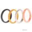 Picture of Silicone Wedding Stackble Braided Ring Set - Metal by ROQ for Women - 4 x 10 mm Ring
