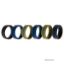Picture of Silicone Wedding BR Middle Line Ring Set - Basic-Olive by ROQ for Men - 6 x 8 mm Ring