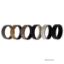 Picture of Silicone Wedding BR 8mm Edge Ring Set - Black by ROQ for Men - 6 x 10 mm Ring