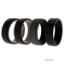 Picture of Silicone Wedding 2Layer Lines Ring Set - Black by ROQ for Men - 4 x 15 mm Ring