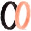 Picture of Silicone Wedding Leaves Ring Set - Metal-Pink by ROQ for Women - 2 x 11 mm Ring