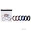 Picture of Silicone Wedding 2Layer Lines Ring Set - MultiColor by ROQ for Men - 6 x 13 mm Ring