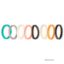 Picture of Silicone Wedding Stackble Lines Ring Set - Metal-Turquoise by ROQ for Women - 8 x 4 mm Ring
