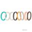 Picture of Silicone Wedding Stackble Lines Ring Set - Metal-Turquoise by ROQ for Women - 8 x 10 mm Ring
