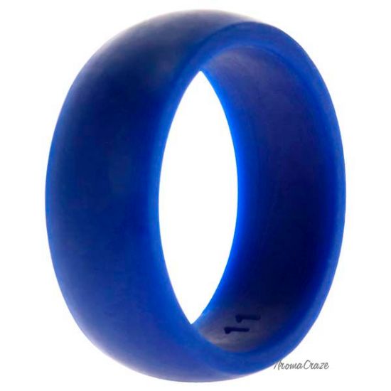 Picture of Silicone Wedding Ring Dome Style - Blue by ROQ for Men - 11 mm Ring