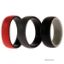Picture of Silicone Wedding 2Layer Dome Ring Set - Black-Red by ROQ for Men - 3 x 16 mm Ring