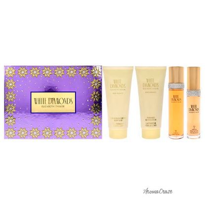 Picture of White Diamonds by Elizabeth Taylor for Women - 4 Pc Gift Set 3.3oz EDT Spray, 3.3oz Body Lotion, 3.3oz Body Wash, 15ml EDP Spray Mini