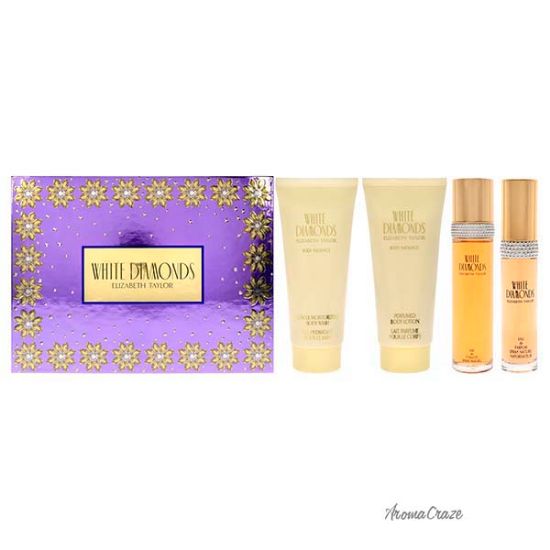 Picture of White Diamonds by Elizabeth Taylor for Women - 4 Pc Gift Set 3.3oz EDT Spray, 3.3oz Body Lotion, 3.3oz Body Wash, 15ml EDP Spray Mini