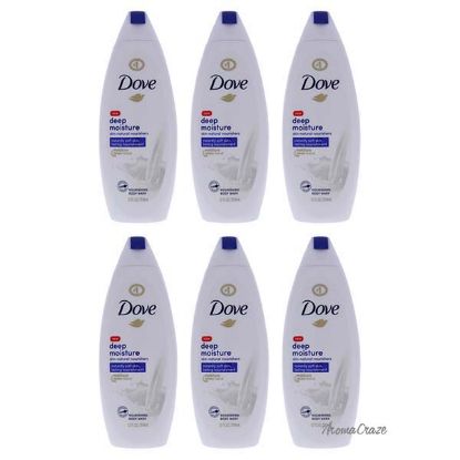 Deep Moisture Nourishing Body Wash with NutriumMoisture by Dove for Unisex - 12 oz Body Wash - Pack of 6