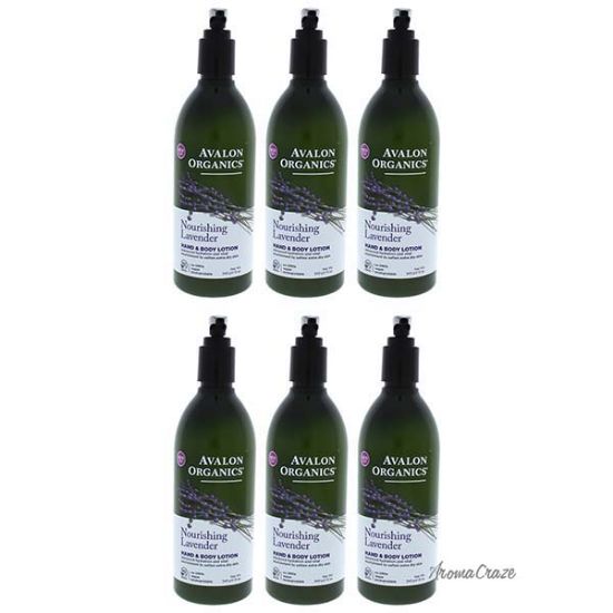Organics Hand and Body Lotion - Nourishing Lavender by Avalon Organics for Unisex - 12 oz Hand & Body Lotion - Pack of 6