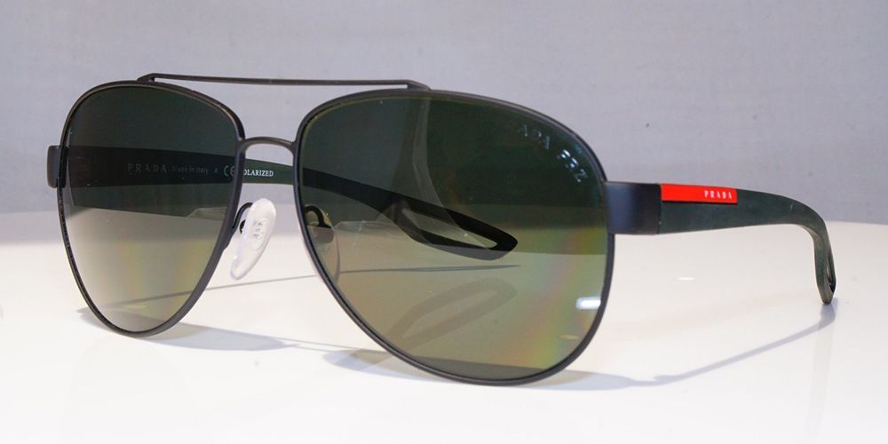 BLACK RUBBER/GREY GREEN POLARIZED BY PRADA